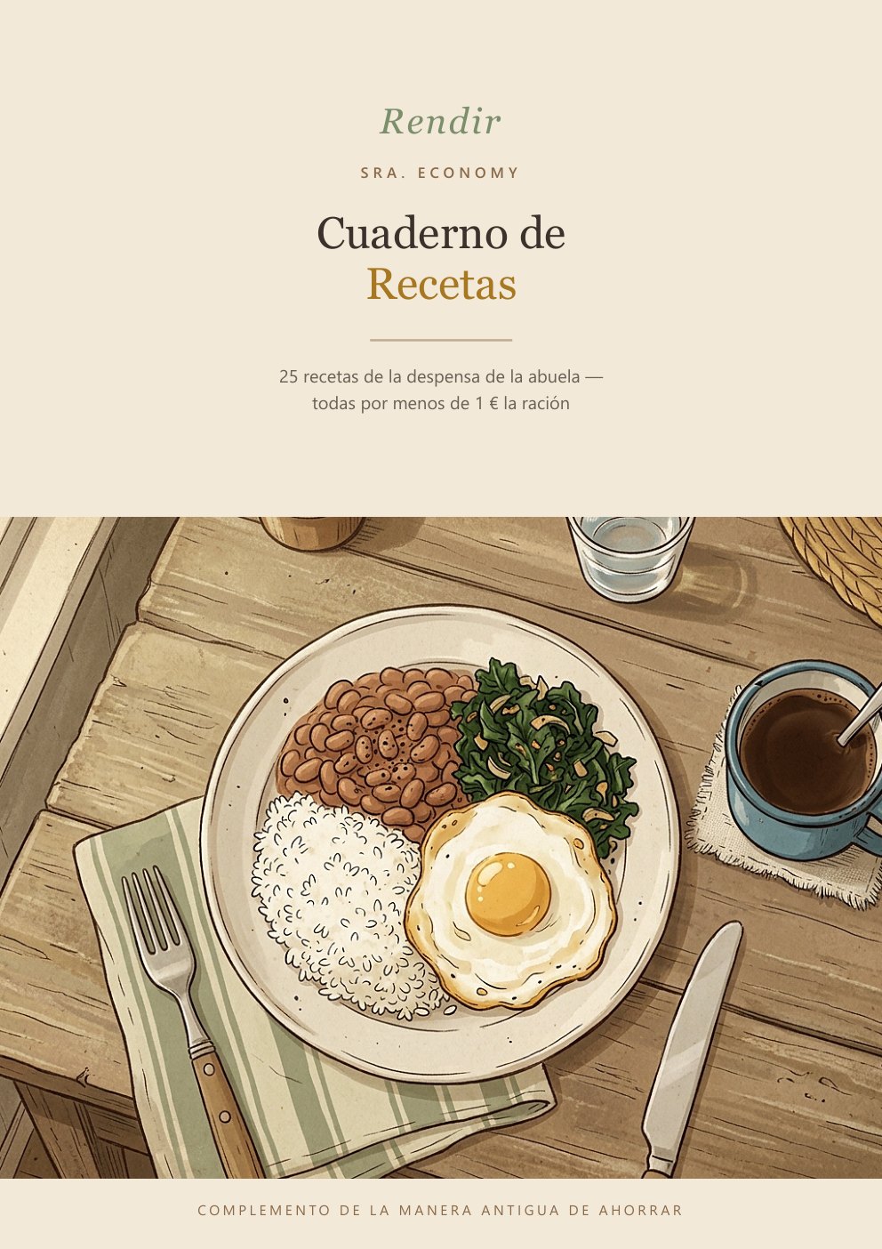 La portada del Cuaderno de Recetas